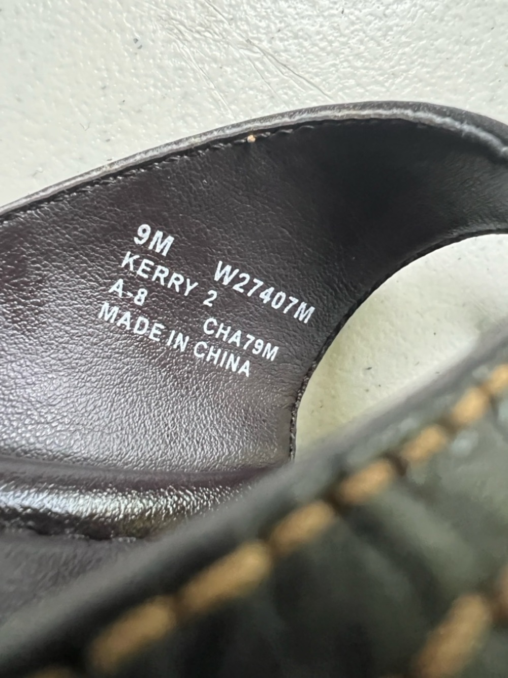 Tommy Hilfiger Kerry 2 Leather Criss-cross Slide Sandals Wedge Heel Vintage - Picture 7 of 9